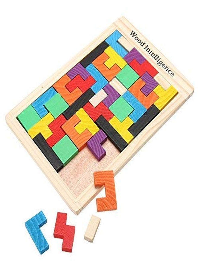 Kavid Wooden Tetris Puzzle Toys Kids Mental Development Educational Toys Children Mind Games - Image 3